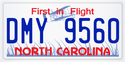 NC license plate DMY9560