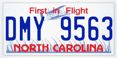 NC license plate DMY9563