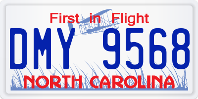 NC license plate DMY9568