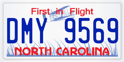 NC license plate DMY9569