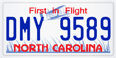 NC license plate DMY9589