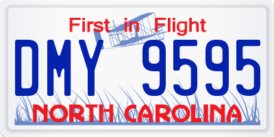 NC license plate DMY9595
