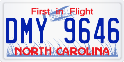 NC license plate DMY9646