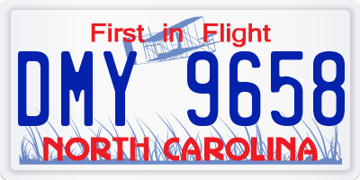 NC license plate DMY9658