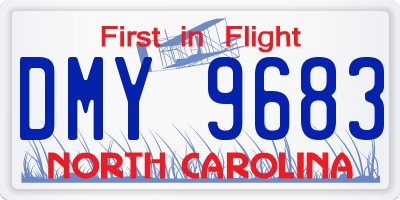 NC license plate DMY9683