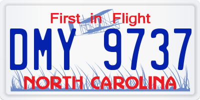 NC license plate DMY9737