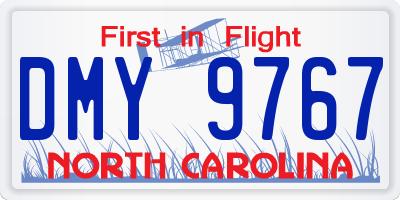 NC license plate DMY9767