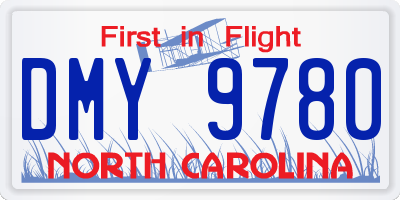 NC license plate DMY9780
