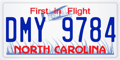 NC license plate DMY9784