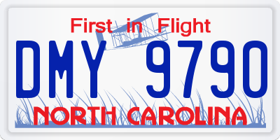 NC license plate DMY9790