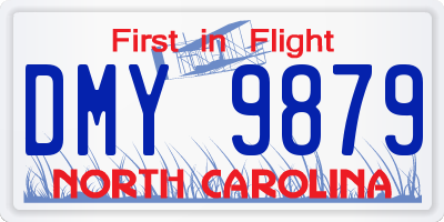 NC license plate DMY9879