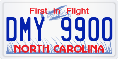 NC license plate DMY9900