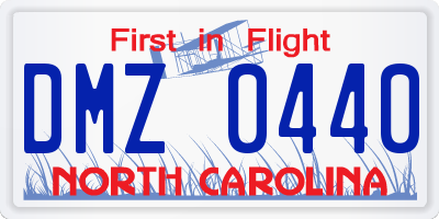 NC license plate DMZ0440