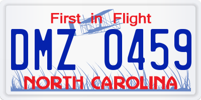 NC license plate DMZ0459