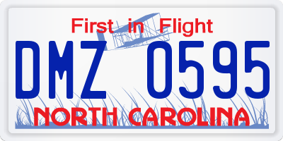 NC license plate DMZ0595