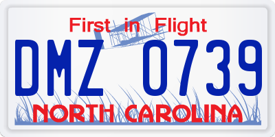 NC license plate DMZ0739