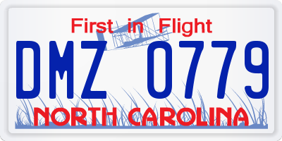 NC license plate DMZ0779