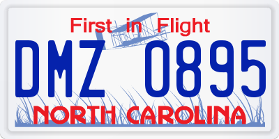 NC license plate DMZ0895