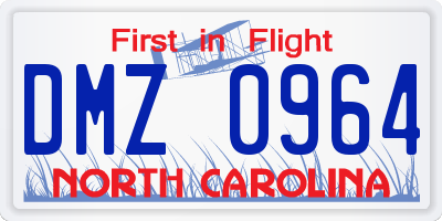 NC license plate DMZ0964