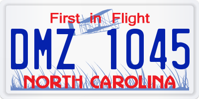 NC license plate DMZ1045