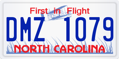 NC license plate DMZ1079