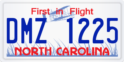NC license plate DMZ1225