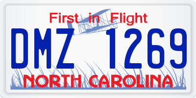 NC license plate DMZ1269