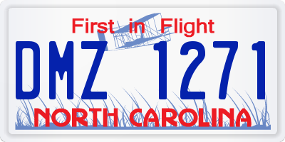 NC license plate DMZ1271