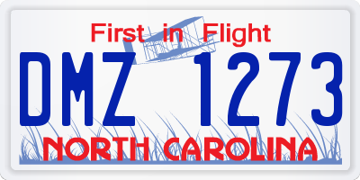 NC license plate DMZ1273