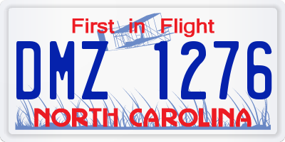 NC license plate DMZ1276