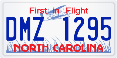 NC license plate DMZ1295