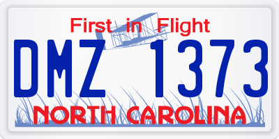 NC license plate DMZ1373