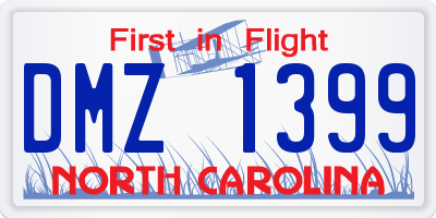 NC license plate DMZ1399