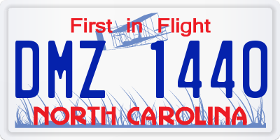 NC license plate DMZ1440