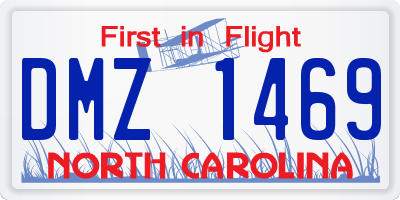 NC license plate DMZ1469