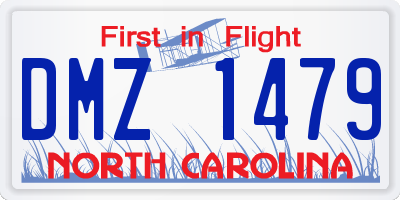 NC license plate DMZ1479