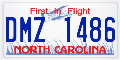 NC license plate DMZ1486