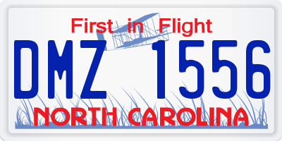 NC license plate DMZ1556