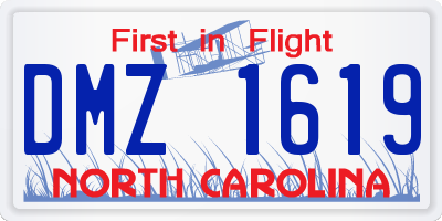 NC license plate DMZ1619