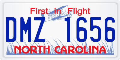 NC license plate DMZ1656