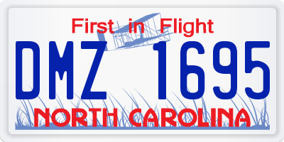 NC license plate DMZ1695