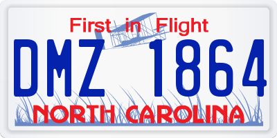 NC license plate DMZ1864