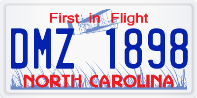 NC license plate DMZ1898