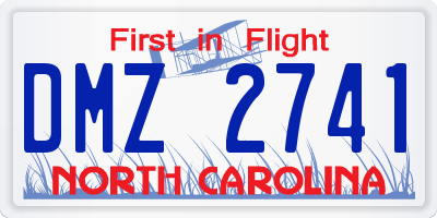 NC license plate DMZ2741