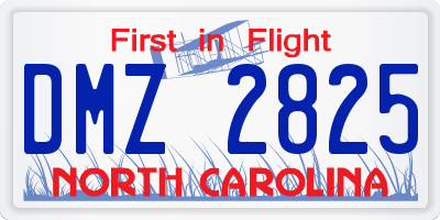 NC license plate DMZ2825