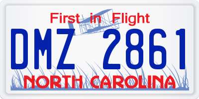 NC license plate DMZ2861