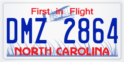 NC license plate DMZ2864