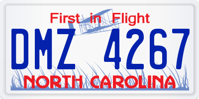 NC license plate DMZ4267