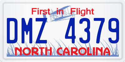 NC license plate DMZ4379