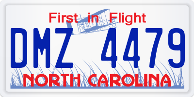 NC license plate DMZ4479